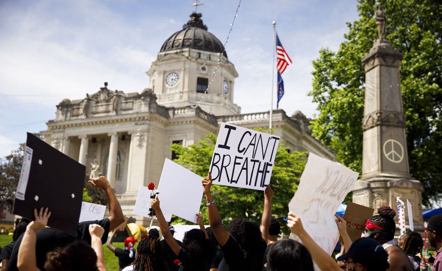 Black Lives Matter march in Bloomington, Indiana