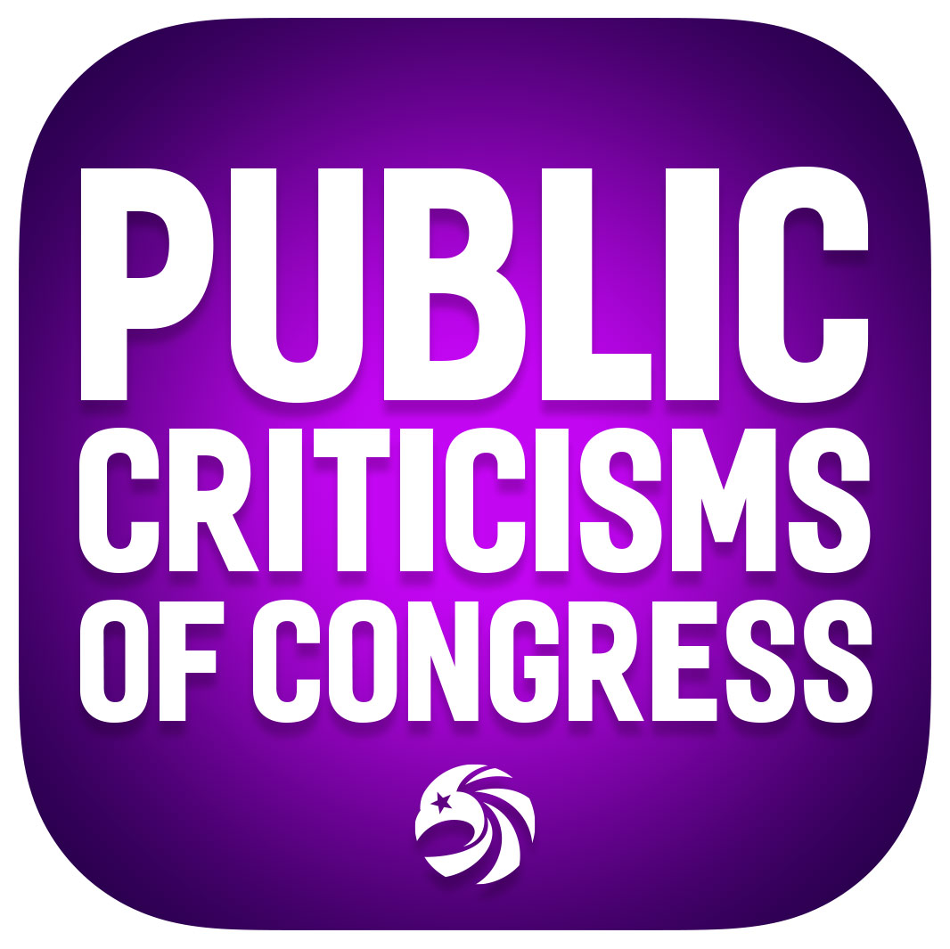 public criticisms of congress